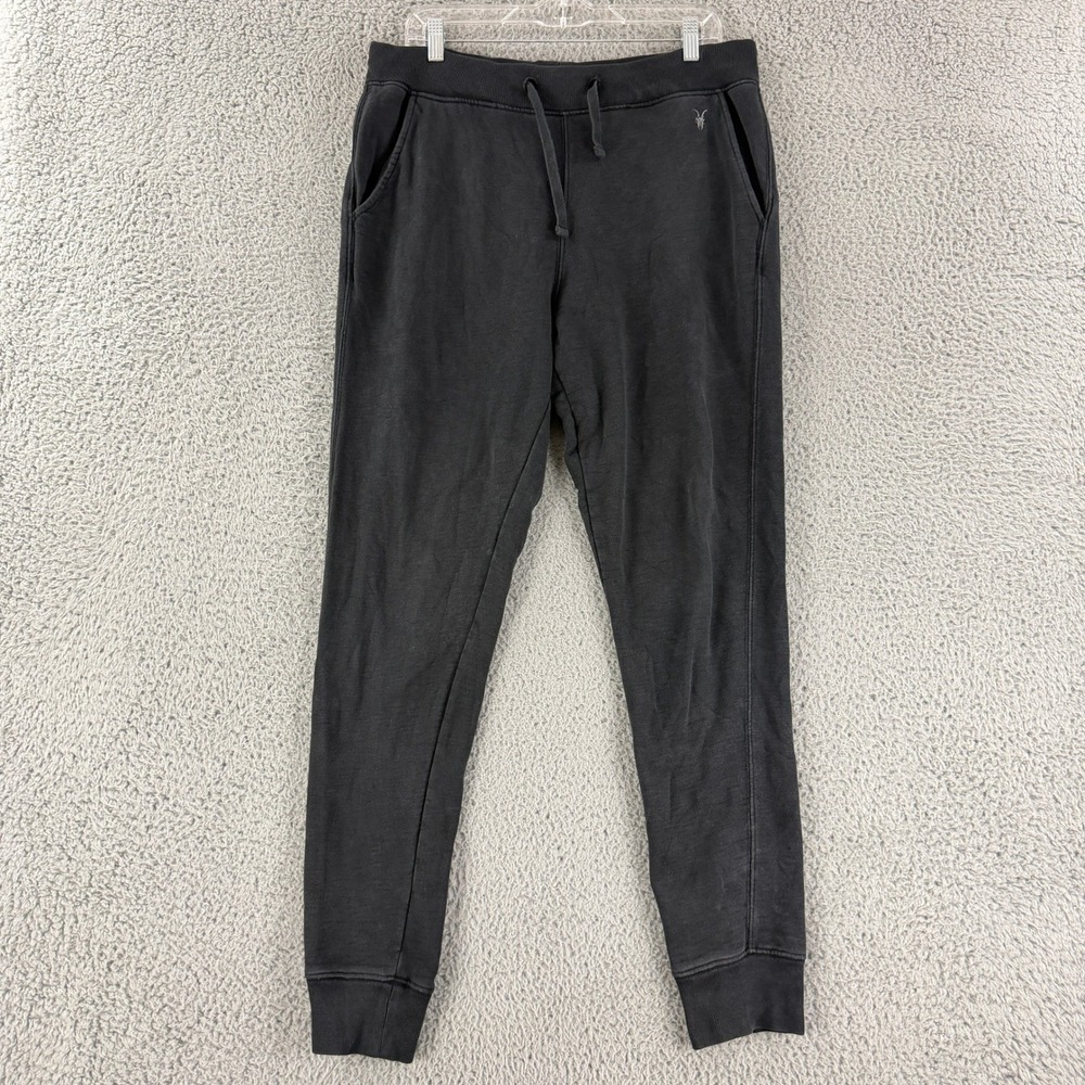 AllSaints Wilde Sweatpants Men's M Black Cotton Joggers MF043E Drawstring